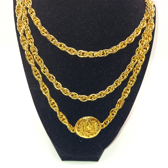 CHANEL Jewelry - CHANEL Long Gold CC Medallion Necklace EVC!😍